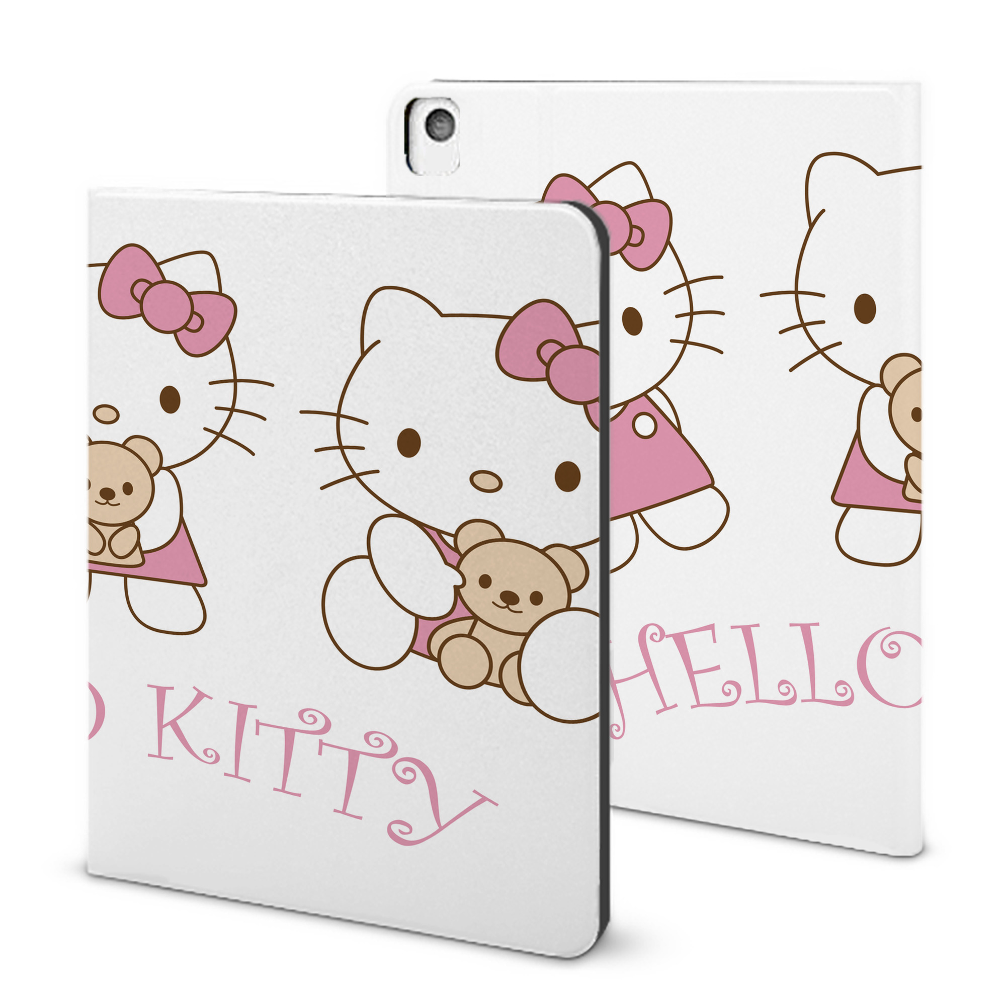 （画像用） Hello Kitty ハローキティ IPadケース ペンホルダー付き ブックスタイルデザイン